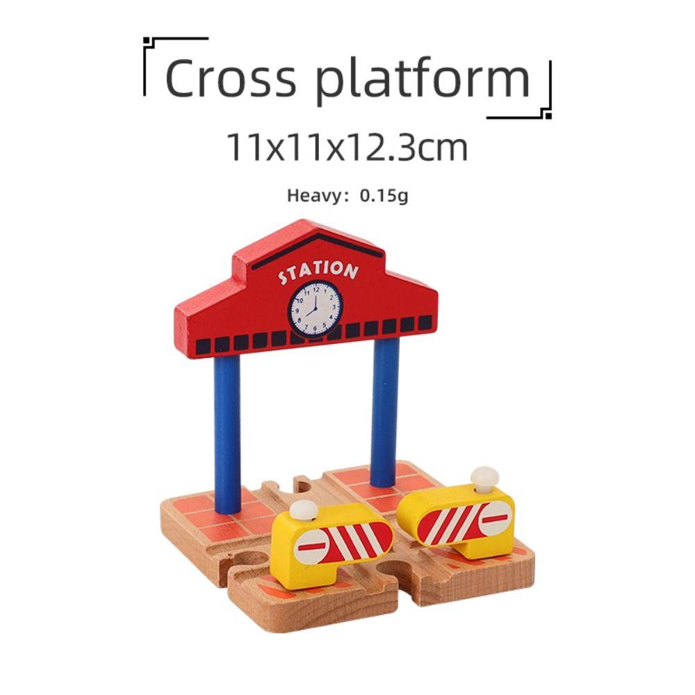 Строительные блоки, набор деревянных железнодорожных путей, набор железнодорожных путей, детские подарки Cross Platform