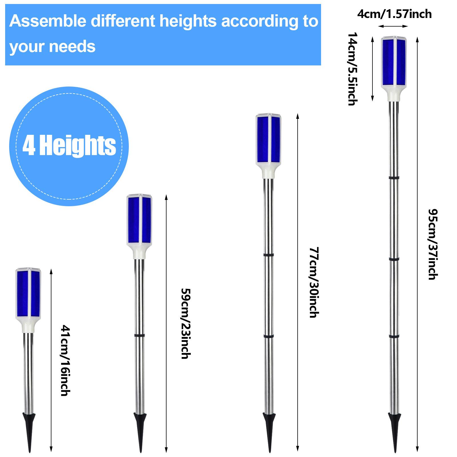 10 шт., солнечные маркеры для подъездных путей, светоотражающие огни для подъездных путей, синие ландшафтные отражатели для подъездных путей, для снега, дороги, двора, Pa
