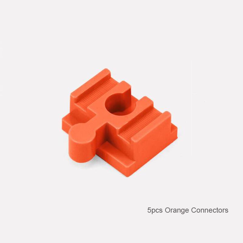 Аксессуары для деревянных железнодорожных путей. Пластиковые соединители для деревянных железнодорожных путей. Адаптер для деревянных железнодорожных путей. 5 pcs with a lot оранжевый