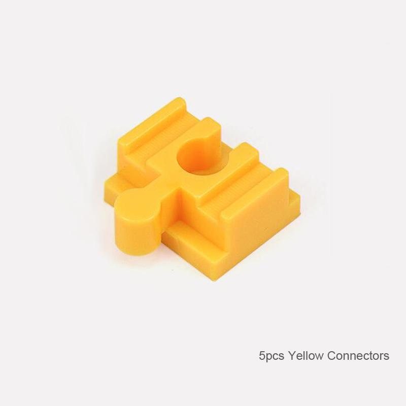 Аксессуары для деревянных железнодорожных путей. Пластиковые соединители для деревянных железнодорожных путей. Адаптер для деревянных железнодорожных путей. 5 pcs with a lot жёлтый